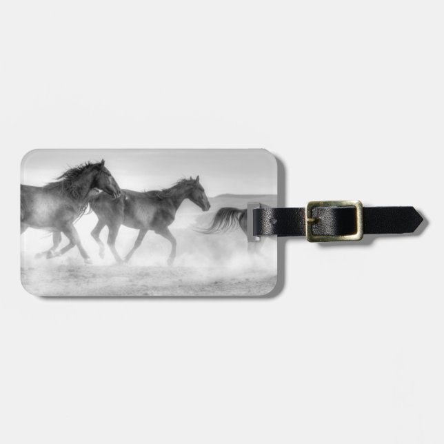 Mustang Run Luggage Tag (Front Horizontal)