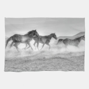 Mustang Run Tea Towel