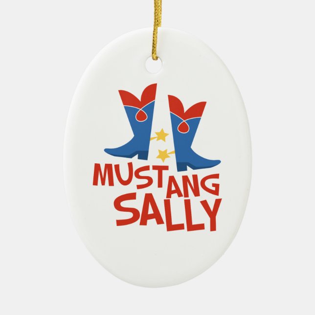 Mustang Sally Ceramic Tree Decoration (Front)