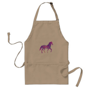 Mustang silhouette - Choose background colour Standard Apron