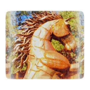 mustang stallion cutting board