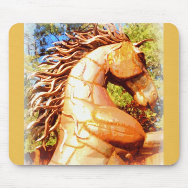 mustang stallion mouse mat (Front)