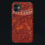 mustang  western leather  iphone 5 case<br><div class="desc">A vintage leather look case featuring wild horses. Please notice that,  like ALL Zazzle cases,  this is not real leather,  it is a leather print on a smooth plastic case.</div>