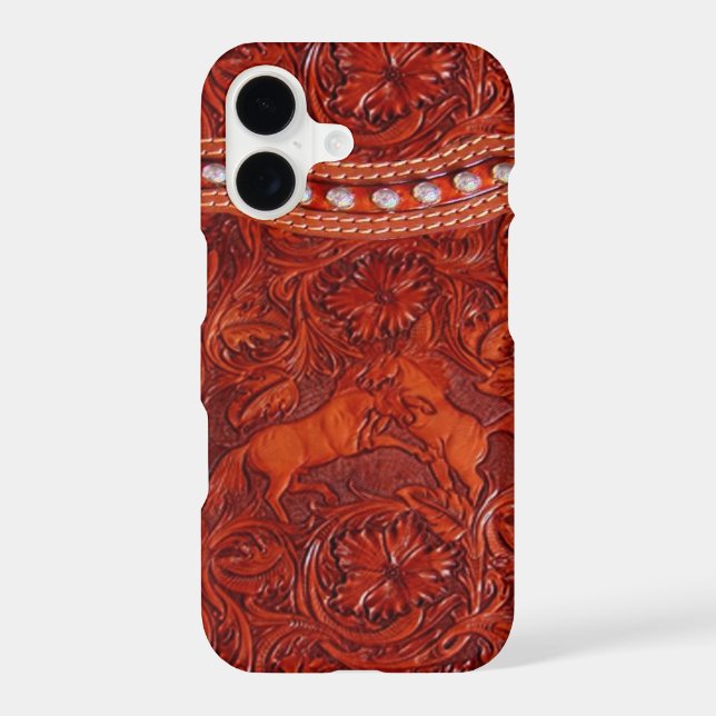 mustang western leather iPhone 7 case (Back)