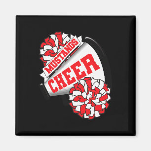 Mustangs Cheer Ck To School Cheerleading Spirit R Magnet