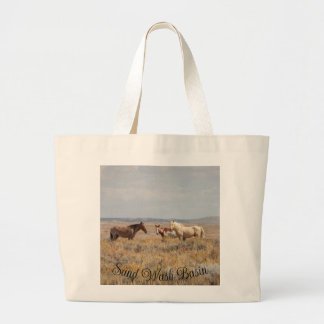Mustangs of Sand Wash Basin Large Tote Bag