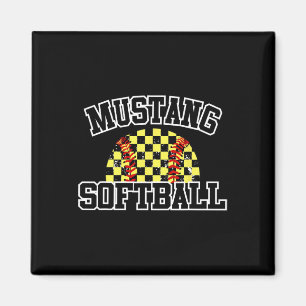 Mustangs Softll Mom Mustangs School Spirit Sports Magnet