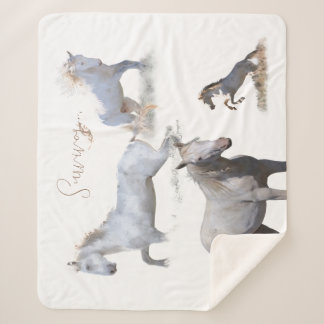 MustangWild Stallion Survivor Sherpa Blanket