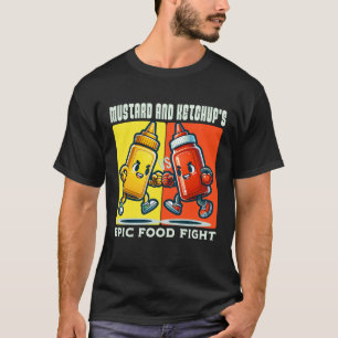 Mustard and ketchup's epic food fight T-Shirt