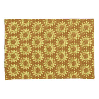Mustard and Yellow Earthy Tone Pattern Pillowcase