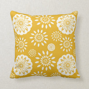 Mustard Blossom Special Yellow Floral Cushion