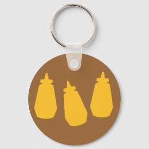 Mustard Bottles Key Ring