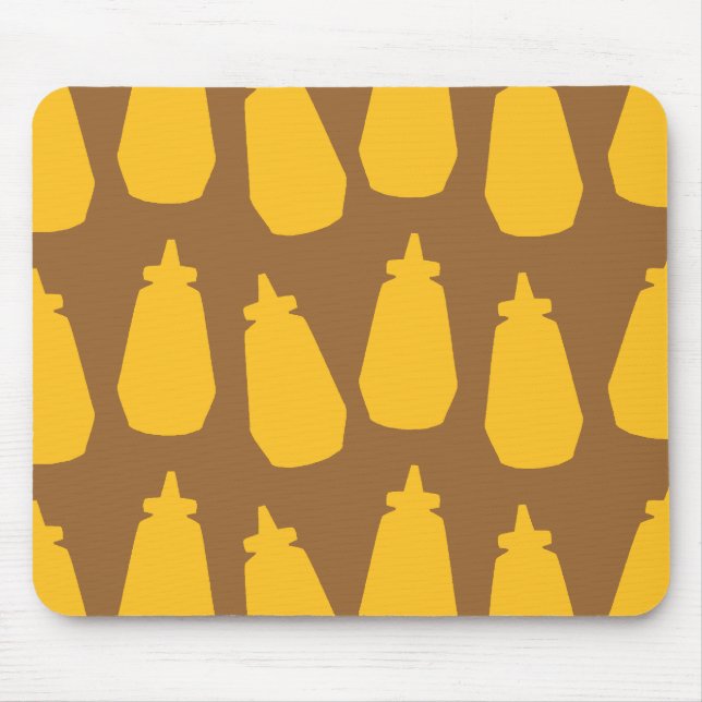 Mustard Bottles Mouse Mat (Front)