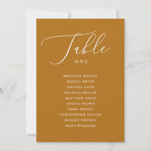 Mustard Brown Wedding Seating Chart Rustic Earth Invitation