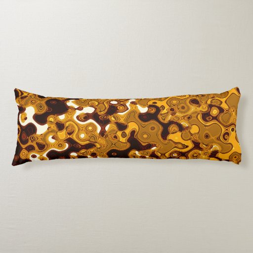 Image of Mustard & Burgundy Grade A Cotton Body Pillow
