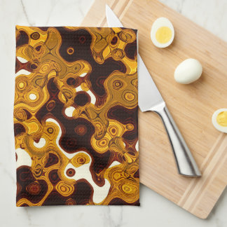 Mustard & Burgundy Kitchen Towel
