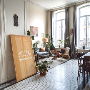 Mustard Elegant Christian Quote Poster