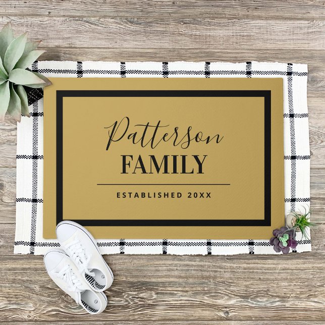 Mustard Family Monogram Doormat (Creator Uploaded)