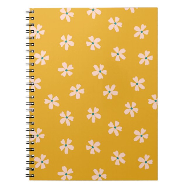 Mustard floral: vintage ditsy blender notebook (Front)