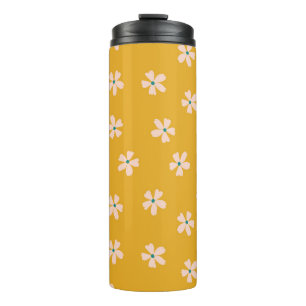 Mustard floral: vintage ditsy blender thermal tumbler