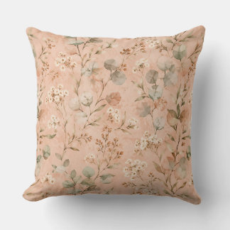 Mustard Floral Vintage Vine Botanical Baby Blanket Cushion