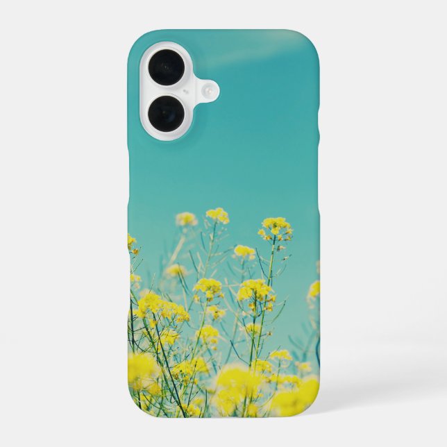 Mustard Flowers Nature  iPhone 16 Case (Back)
