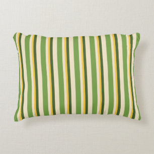  Mustard Green Cream Coordinating Stripe  Decorative Cushion