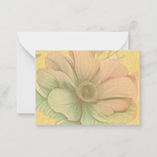 Mustard-ish Woven Floral Watercolor Card