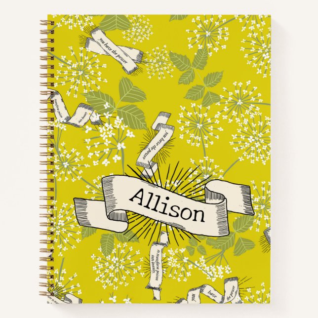 MUSTARD Ivy Cicuta Notebook (Front)