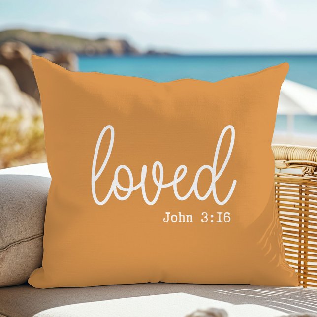 Mustard Love Quote Throw Pillow (Creator Uploaded)