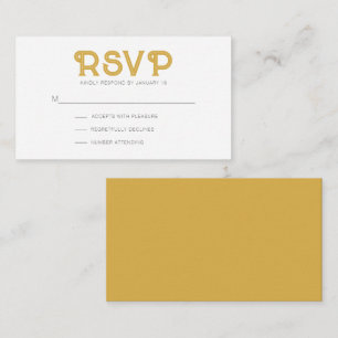 Mustard Modern Seventies RSVP Enclosure Card