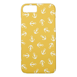Mustard Nautical Anchor Phone Case