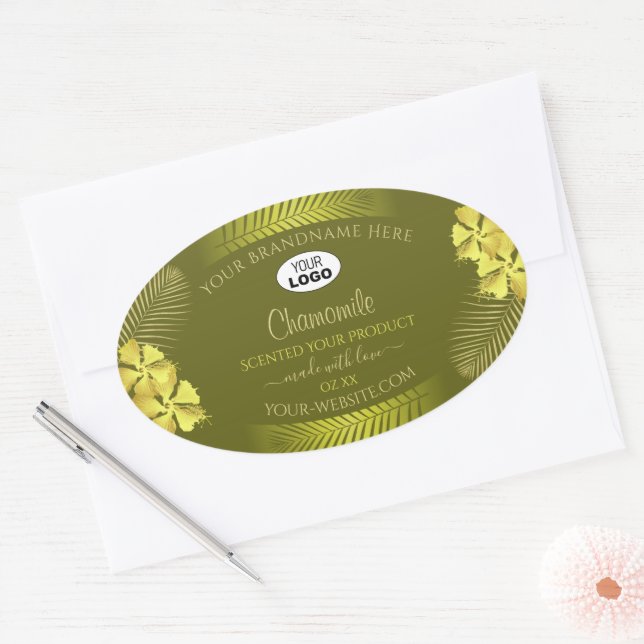 Mustard Product Labels Yellow Hawaii Flowers Logo (Envelope)