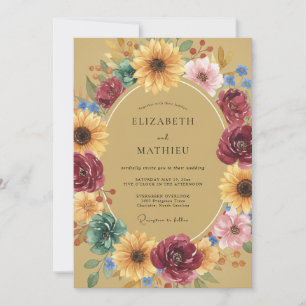 Mustard Radiant Harvest Wedding Invitation