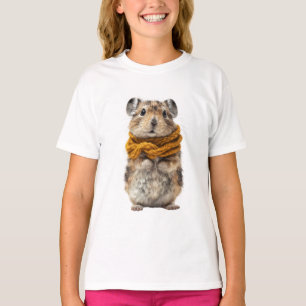 Mustard Scarf Pika Kids T-Shirt