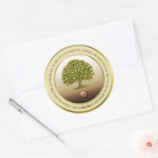 Mustard Seed, Baptism Mailing Accessories, Faith Classic Round Sticker