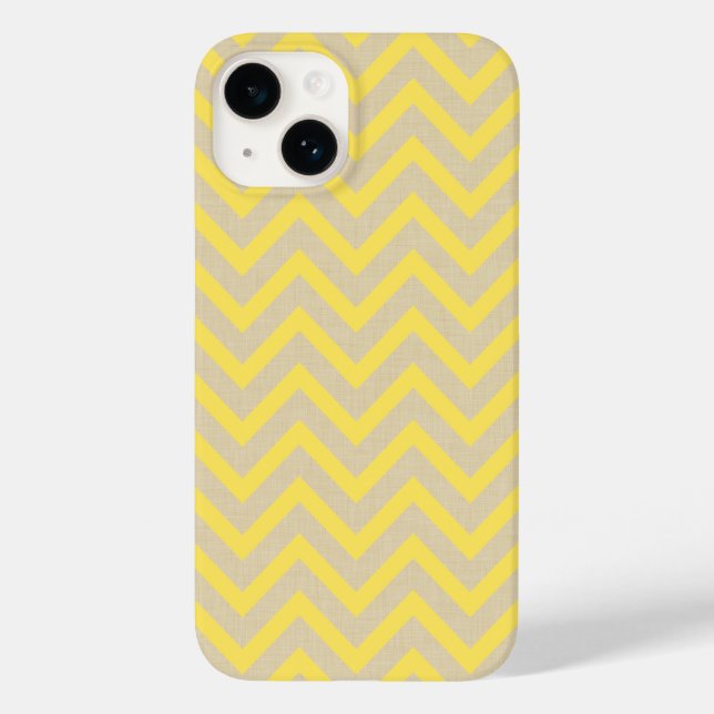 Mustard Spice Moods Chevrons Case-Mate iPhone Case (Back)