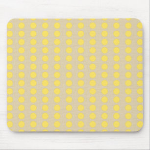 Mustard Spice Moods Dots Mouse Mat