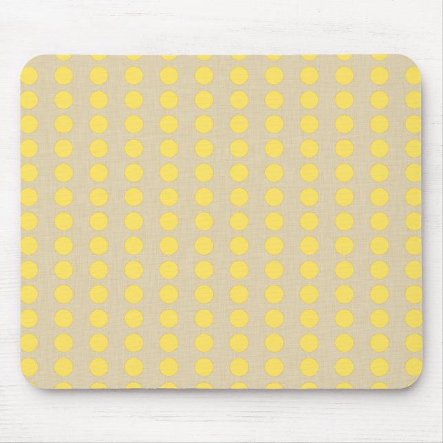 Mustard Spice Moods Dots Mouse Mat (Front)