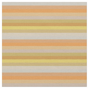 Mustard & Terracotta  Earth Tone Horizontal Stripe Fabric
