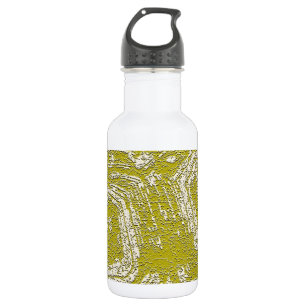 Mustard Tortoise Shell abstract print by LeahG 532 Ml Water Bottle