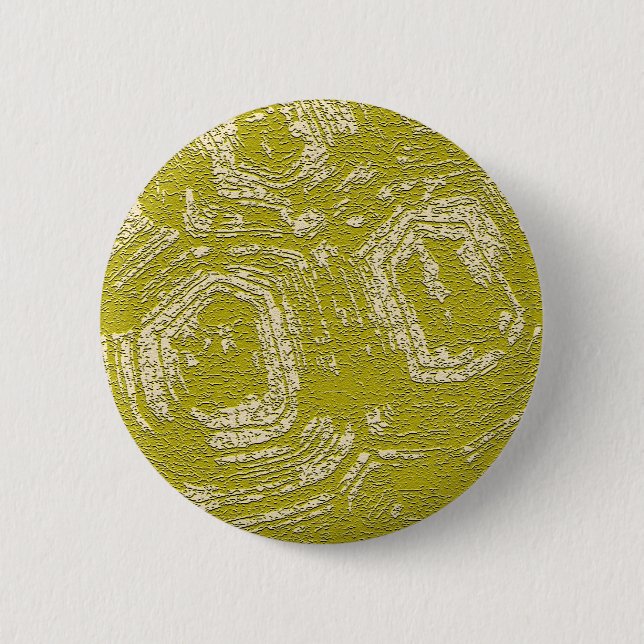 Mustard Tortoise Shell abstract print by LeahG 6 Cm Round Badge (Front)