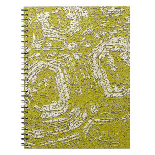 Mustard Tortoise Shell abstract print by LeahG Notebook