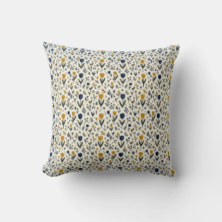 Mustard Tulip Boho Decorative Pillow