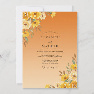 Mustard Vibrant Autumnal Wedding Invitation