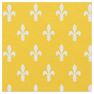 Mustard Victorian Fleur de Lys Fabric