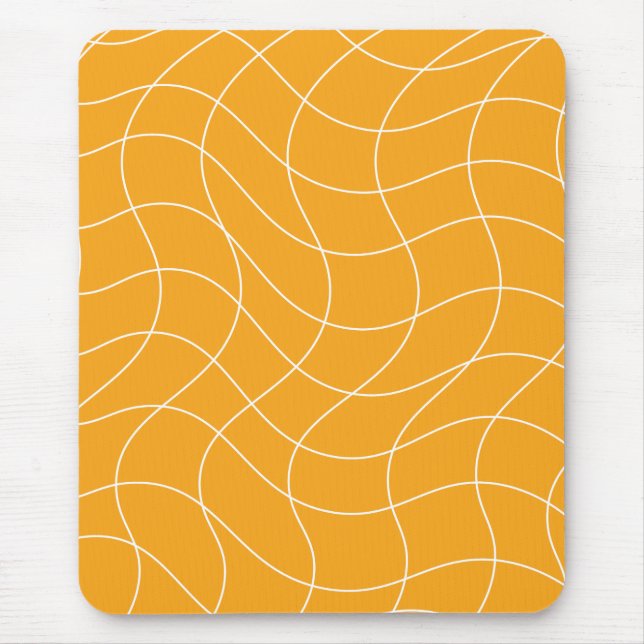 Mustard white pattern art    mouse mat (Front)