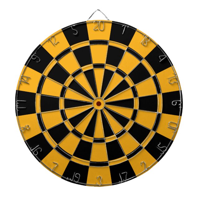 Mustard Yellow And Black Dartboard (Front)
