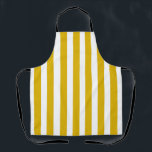 Mustard Yellow and White Vertical Stripes Apron<br><div class="desc">Mustard yellow and white vertical Stripes. Vertical striped Pattern. Two-toned stripe graphic design.</div>