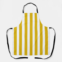 Mustard Yellow and White Vertical Stripes
